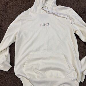 Hoodie Sweater Respect Womens cream